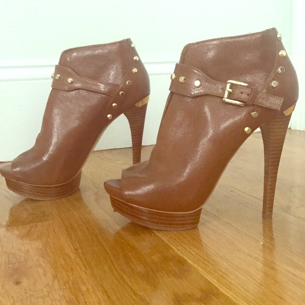 Michael Kors Ailee Studded Peep-toe Booties